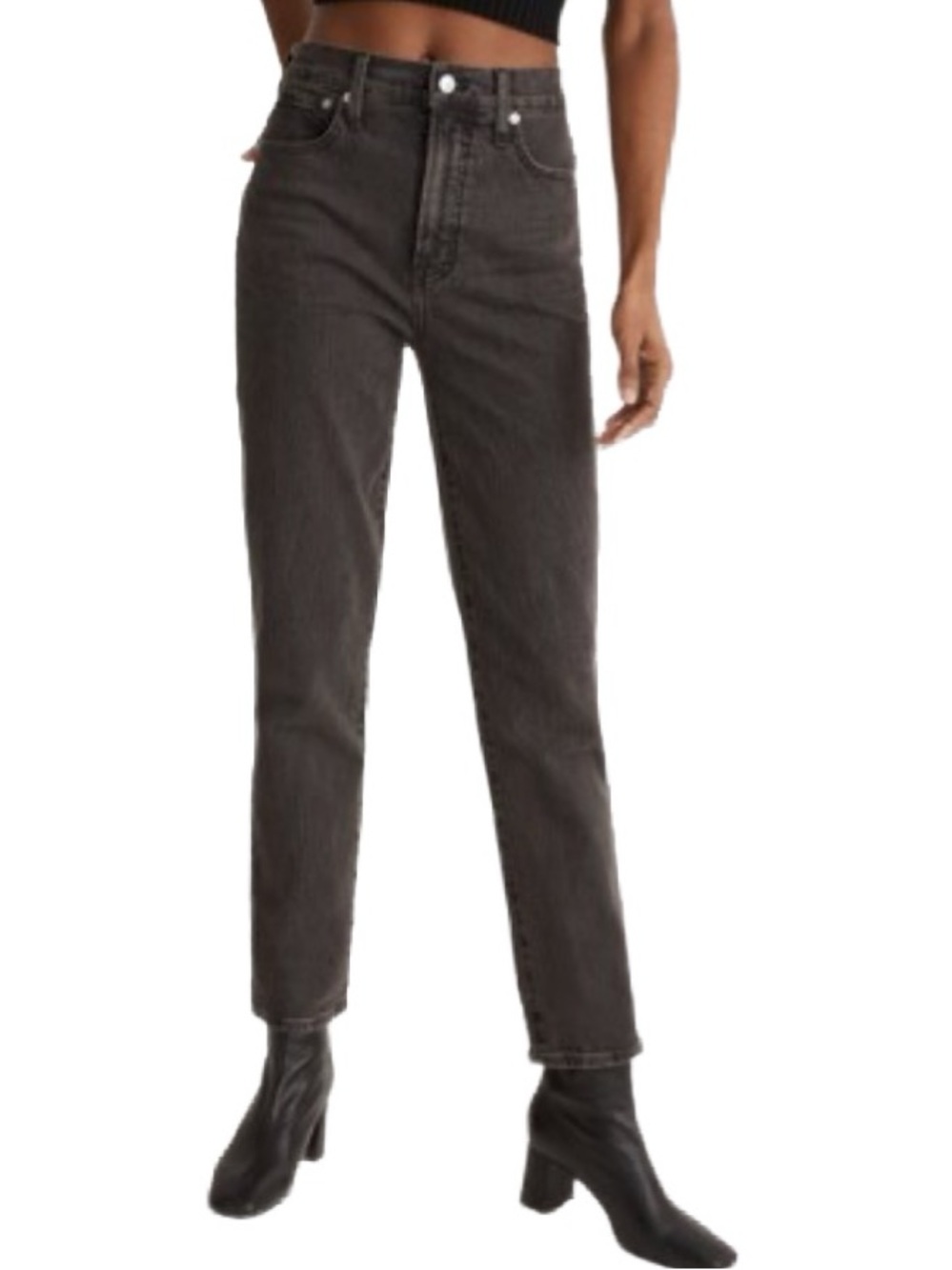 Madewell The Perfect Vintage Jean Lunar Wash in Charcoal Black Wash Size 23